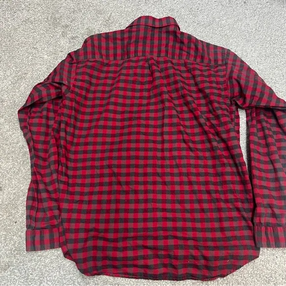 Patagonia Shirt Mens Large Red Plaid Flannel Button Up Organic Cotton Outdoors - Picture 7 of 7